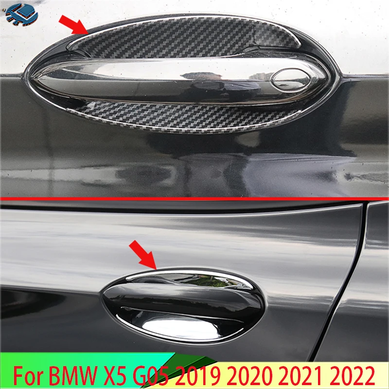 

For BMW X5 G05 2019 2020 2021 2022Car Accessories ABS Chrome Door Handle Bowl Cover Cup Cavity Trim Insert Catch Molding Garnish