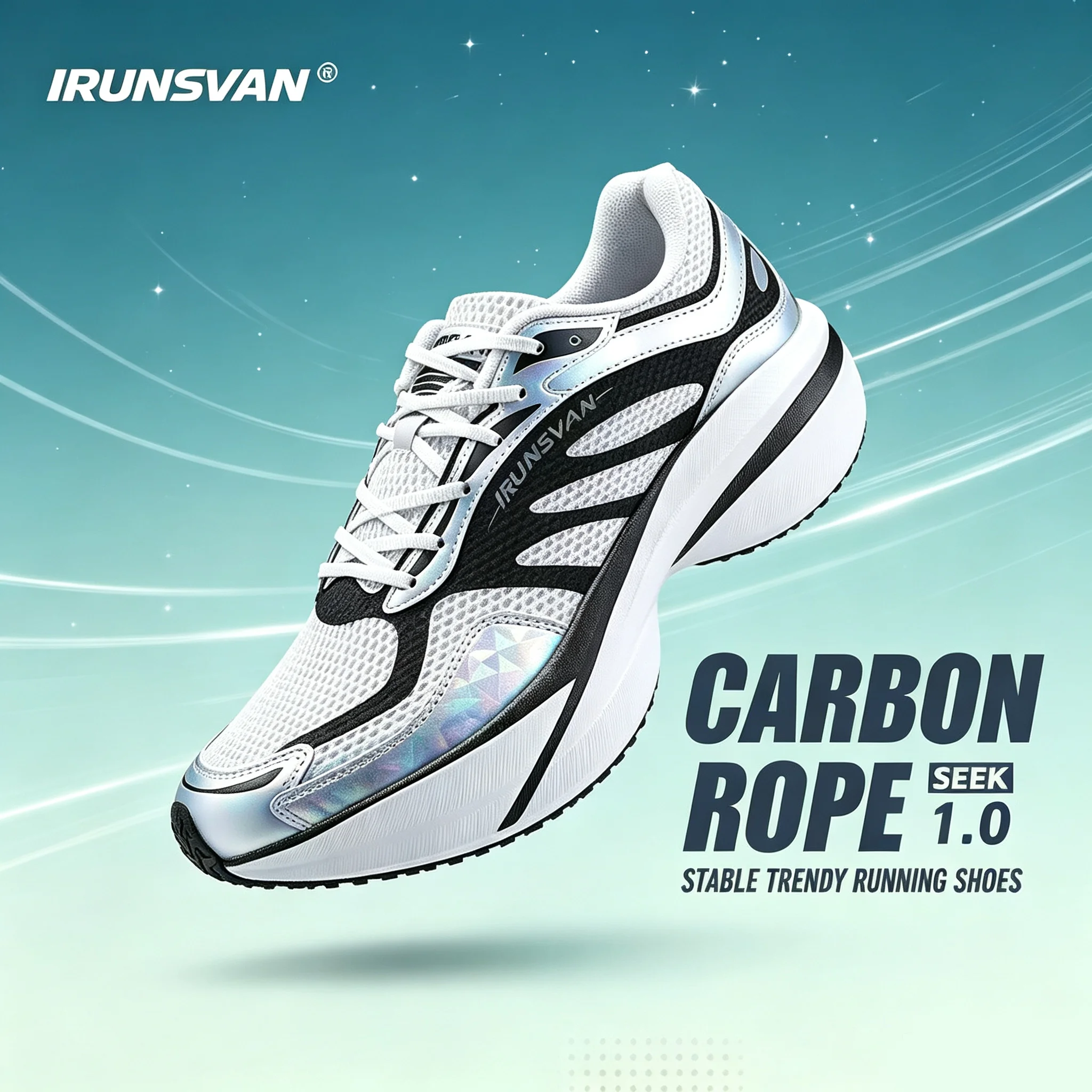 IRUNSVAN Unisex Full-Length Carbon Plate Running Shoes Marathon Sneakers Cushioning Anti-Slip Trainers for Daily Commute 103