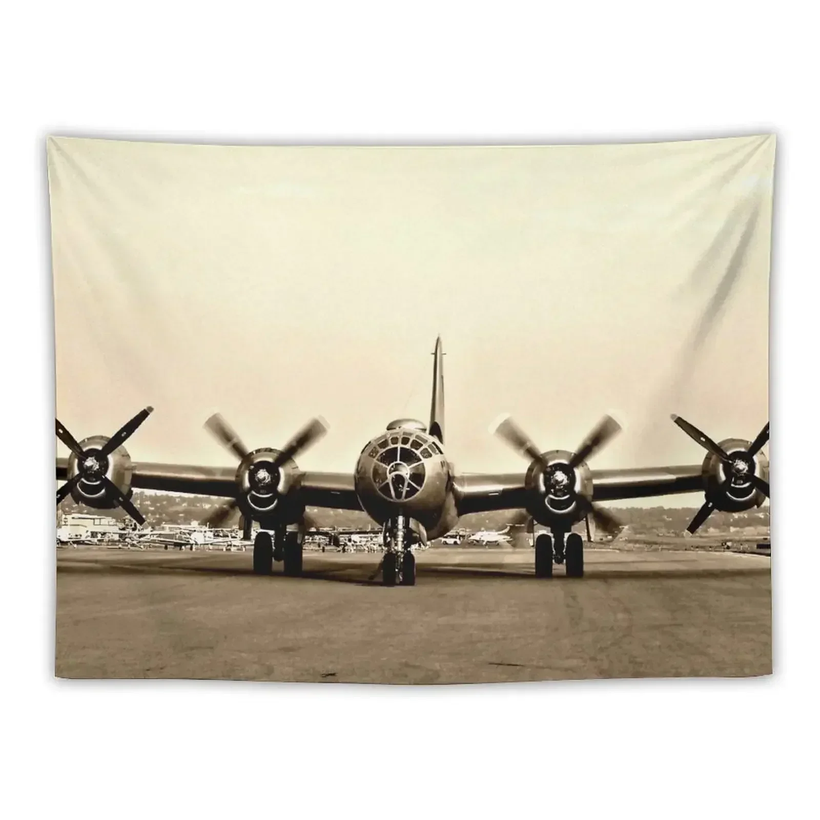 B-29 Bomber Plane - Classic / Vintage WW2 Aircraft Photography Tapestry Room Decoration Aesthetic Room Decore Aesthetic Tapestry