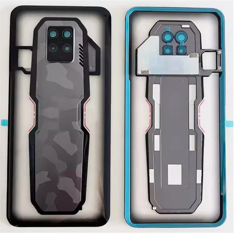 Rear Housing For ZTE Nubia Red Magic 7S Pro NX709S Glass Back Cover Repair Replace Phone Battery Camera Lens