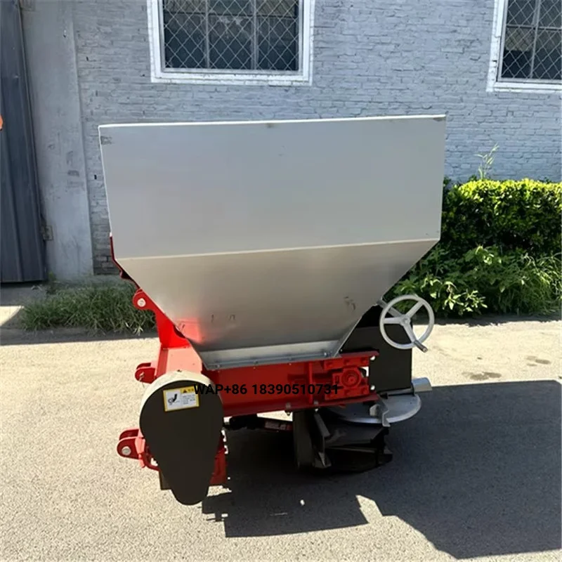 Tractor Stainless Steel Fertilizer Spreader with Gearbox 1m Capacity 8-16m Spreading Range High Productivity