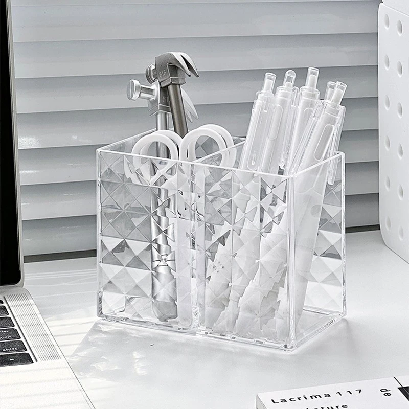 1PC Clear Acrylic Makeup Brush Holder Desk Cosmetic Organiser Lipstick Brush Storage Lipstick Brush Storage Holder