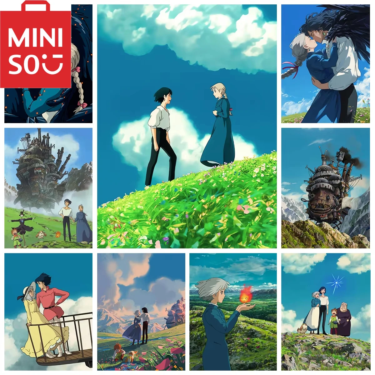 

MINISO DIY Oil Painting By Number Figures Howl's Moving Castle Home Decoration Painting Wall Bedroom Room Decor Gift Frameelss