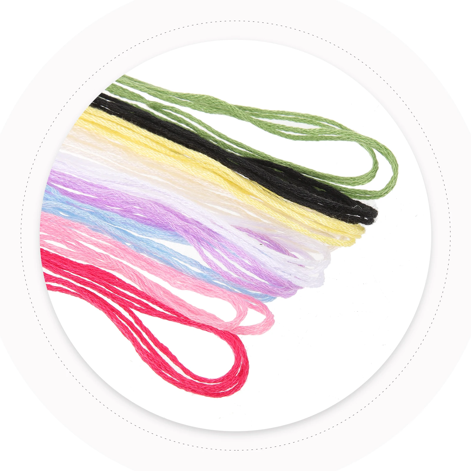 

1 Set Embroidery Material Bag Diy Crafting Kit For Beginners Children Smooth Safe Easy Carry Cross Stitch Needle Thread Chains