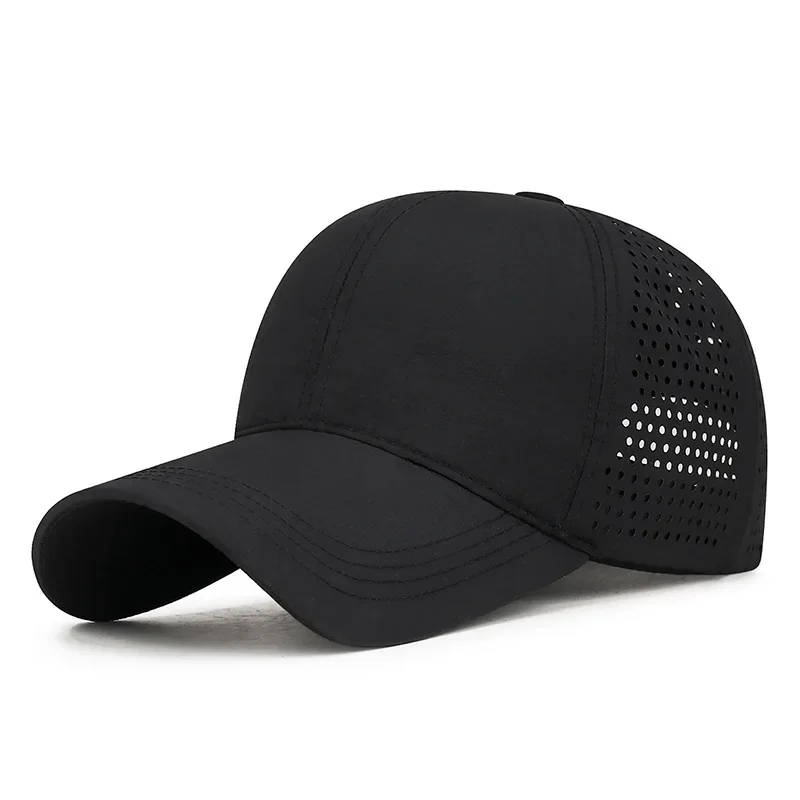 Leichte Sport-Sonnenkappe für Damen und Herren, schnell trocknende, lasergestanzte, atmungsaktive Mütze, Outdoor-Baseballkappe