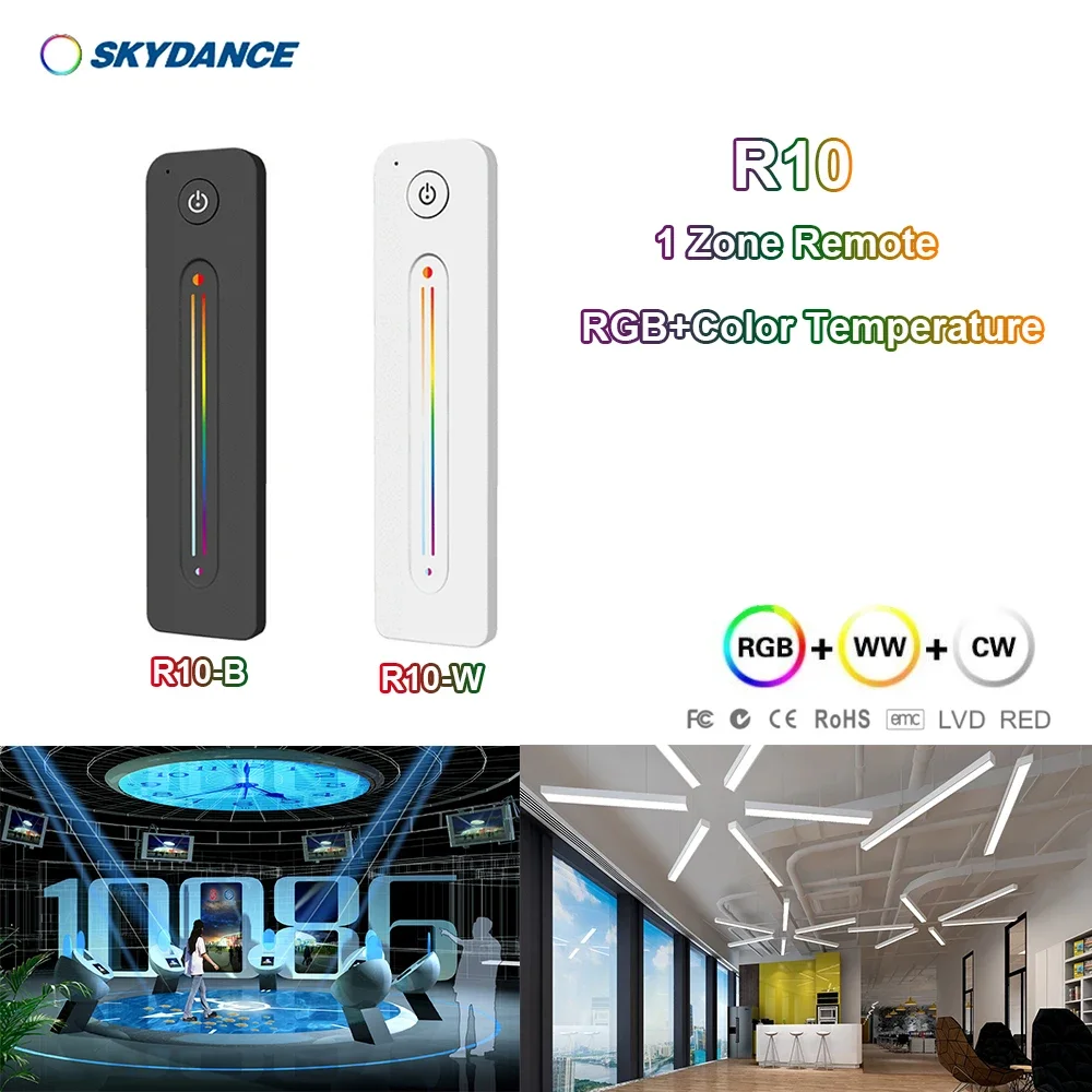 

R10 R11 R12 R13 R14 1 Zone RF(2.4GHz) Single color Dual color RGB RGBW RGB+CCT Dimming Remote Switch for LED strip or Module