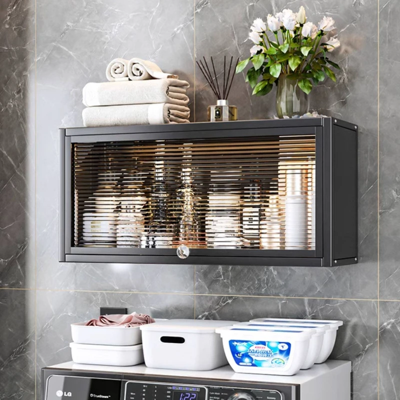 light luxury Bathroom cabinet wall-mounted toilet cosmetics Storage locker space saving meuble salle de bain bathroom cabinet