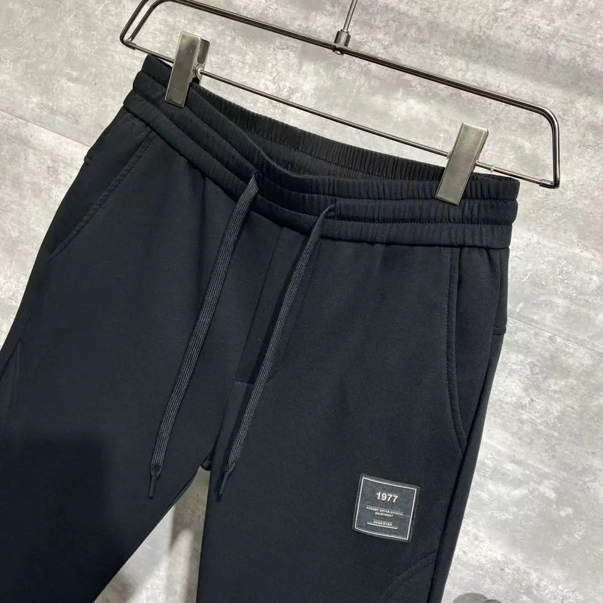 Men\'s Clothing 2024 New Men\'s Casual Pants Elastic Waist Winter Harem Pants Korean Jogger Trousers Thick Warm Brushed Pants