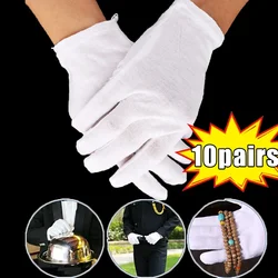 Guantes de trabajo de algodón blanco Unisex, guante de forro elástico grueso, Herramientas de limpieza del hogar, guantes tácticos, venta al por mayor