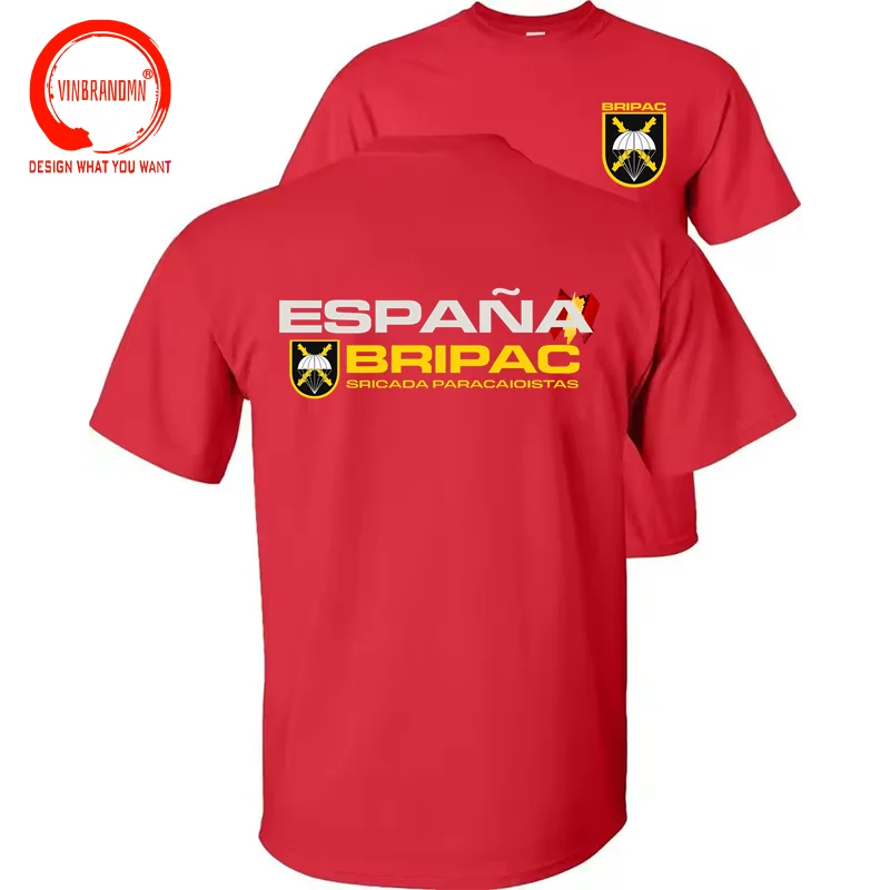 Summer Cool Casual 100% Cotton O-Neck T Shirts Spain Paratroopers Brigade BRIPAC Brigada Paracaidista Airborne T-shirt Camisetas
