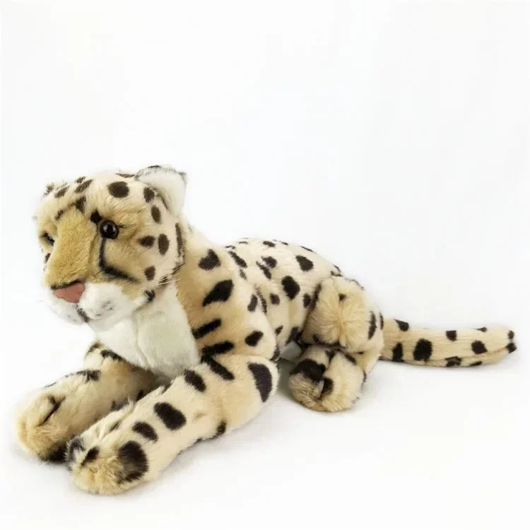 [Funny] Zoo 50cm Simulation Lifelike Leopard Plush Toys Soft panther Stuffed Animals doll Birthday christmas Gifts for kids