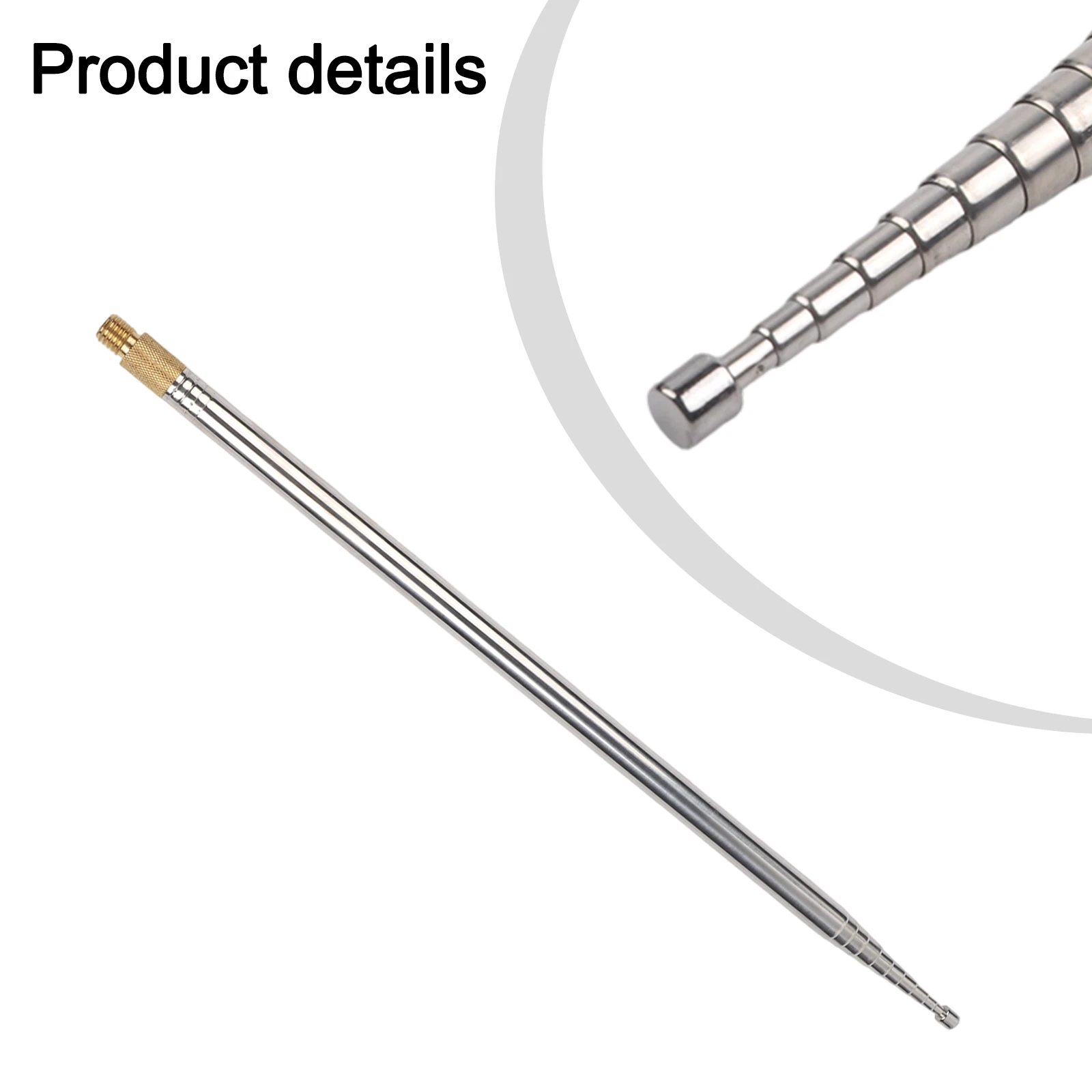 Silver 10 Section Telescopic 2.5m Thread For GP JPC7 PAC12 Amateur Radio Shortwave Wireless Communication Tool