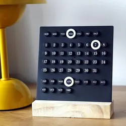 Acrylic Wooden Base Handmade DIY Calendar Office Desktop Home Decorative Digital Small Ornament Ten Thousand Year