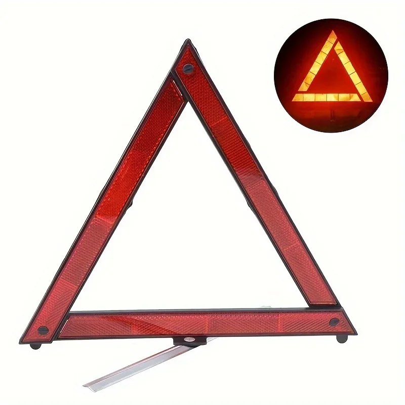 1pcs High visibility reflective car safety tripod - emergency fault warning sign, improving visibility and road safety