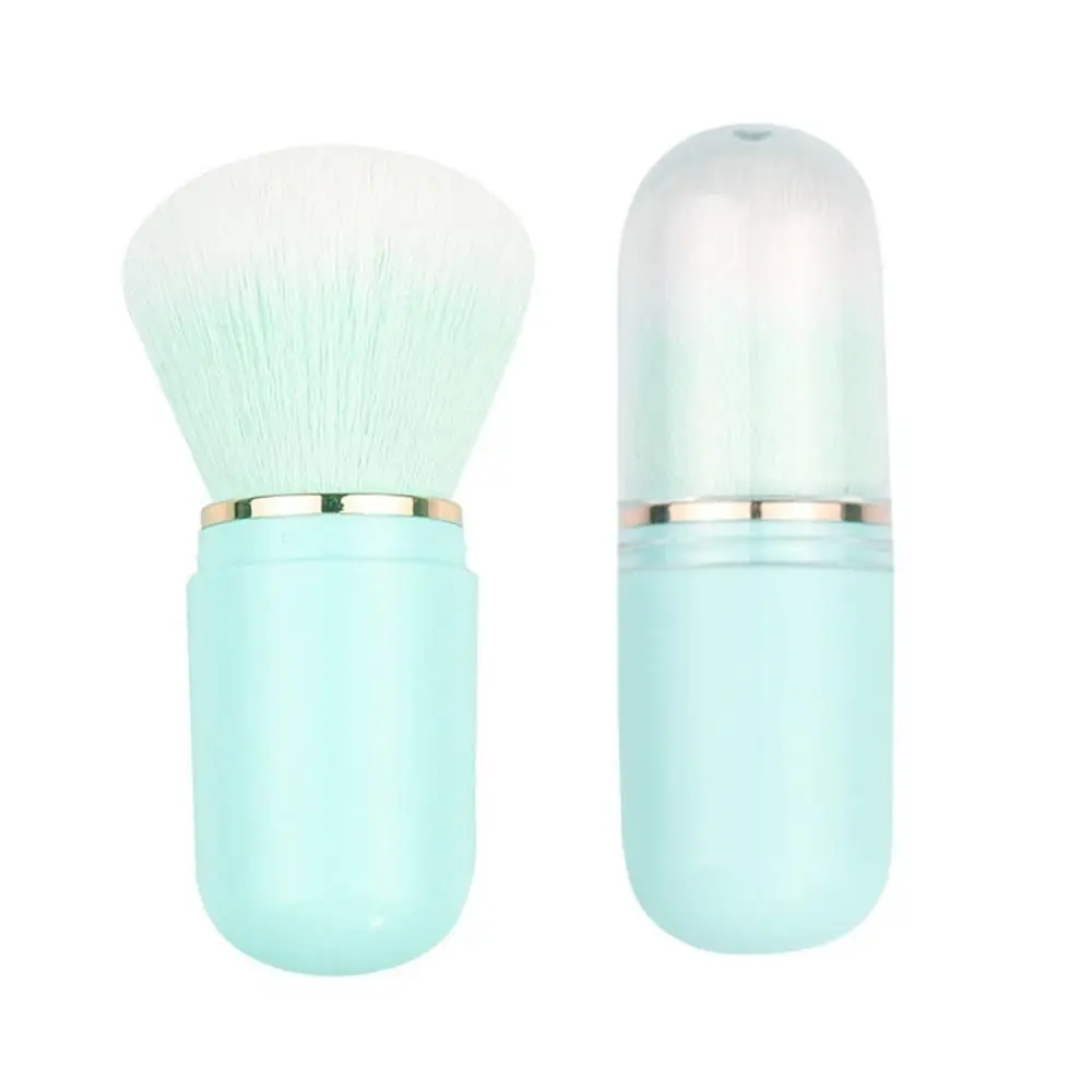 Retractable Retractable Kabuki Brush Capsule-shape Multifunctional Capsule-shape Blush Brush Cute Nail Powder Brush for Blusher