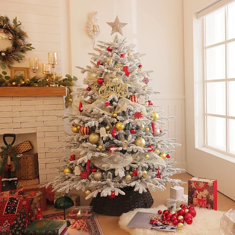 2024 new Christmas scene Christmas tree home snow large luxury encrypted Christmas tree package decoration