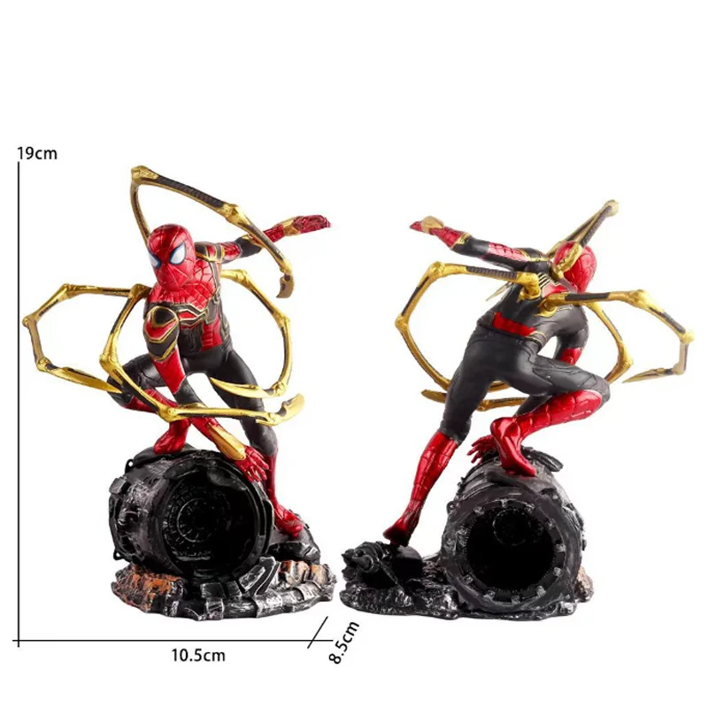 Movie Version Iron‑Spider‑Man Model With Metal‑Look Spider Claw Resin Ornament Birthday Present For Teen Boys view 6