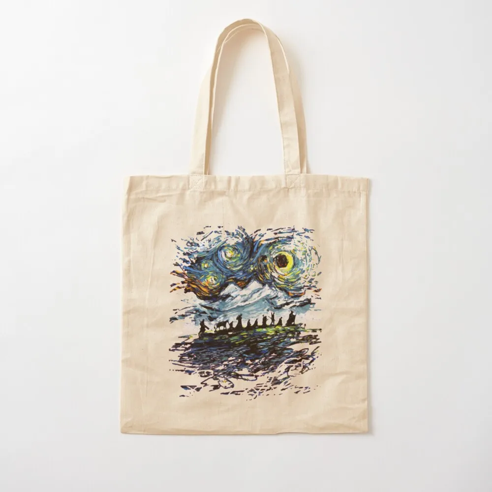 فان جوخ لم رأى الزمالة قسط حمل حقيبة القماش حقيبة امرأة كبيرة حقيبة المرأة قماش الكتف #2