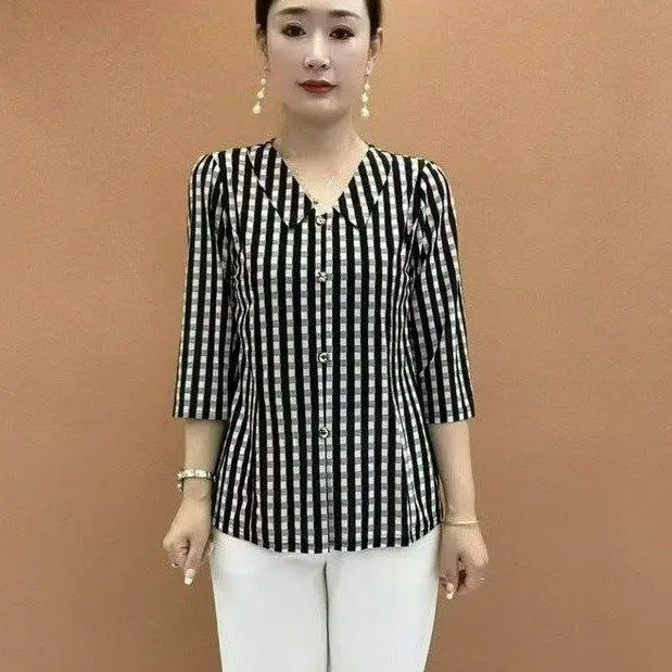 Neue Sommer Modische und Stilvolle Lose Casual Mittleren Alters und Ältere Mutter der Temperament Kurzarm Top