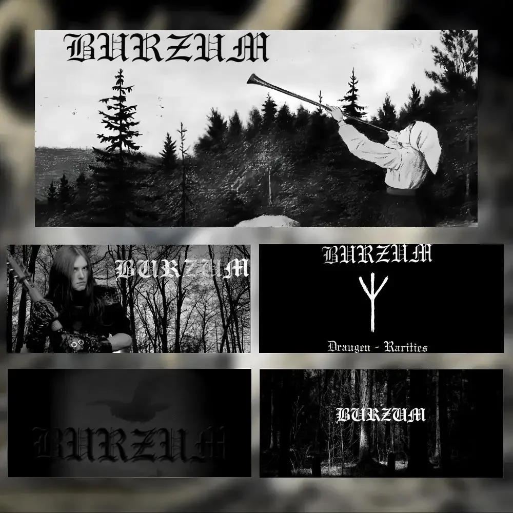 Heavy Music Band B-Burzum Filosofem Mauspad, großes, dickes Schreibtischpad mit genähten Kanten, Gaming-Mauspad für PC