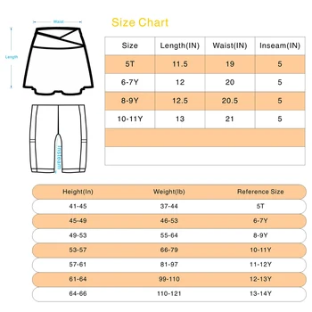Girls Tennis Athletic Skort 5 Girls Tennis Athletic Skirt with Side Pocket Shorts High Waist Active Skort for Girls Kids Teen FW103 5
