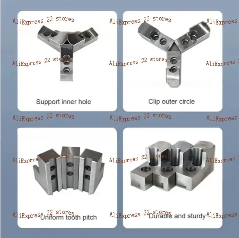 L-shaped Hydraulic Chuck 3-jaw Claw Heightened Soft Claw Hydraulic Claw Inner Support Outer Circle Package Claw 5/6/8/10 Inches