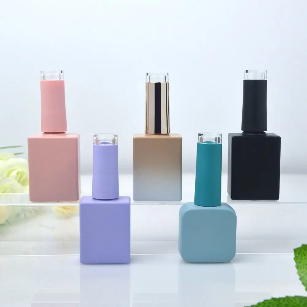 

Reusable 10ML 15ML Nail Polish Bottles With Brush Packing Nail Gel Bottles Empty Glass Nail Oil Bottle Makeup Vessel