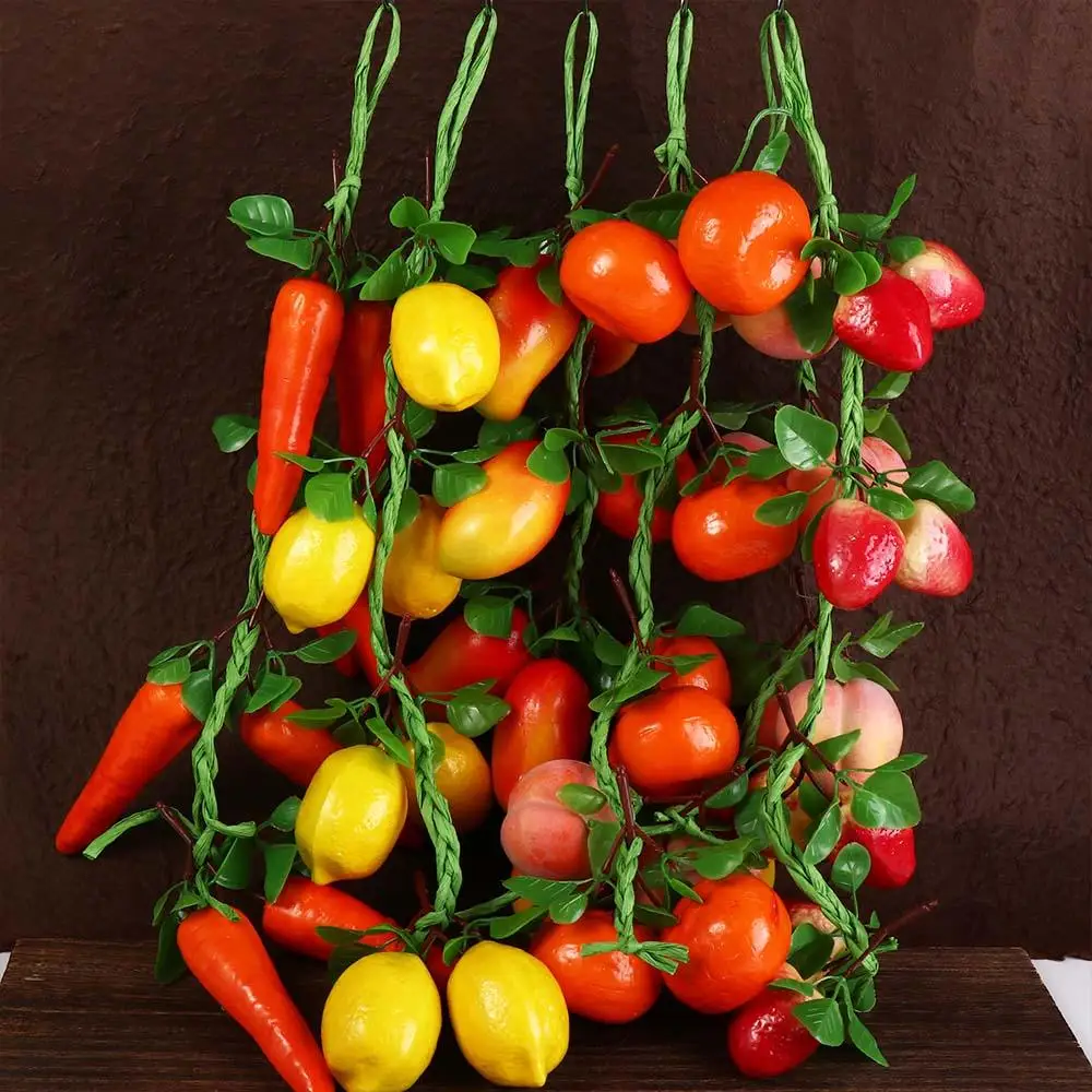 1pc Plastic Fruit DIY Decoration Plants Wall Decor Artificial Vegetables Artificial Fruit Fake Vegetables