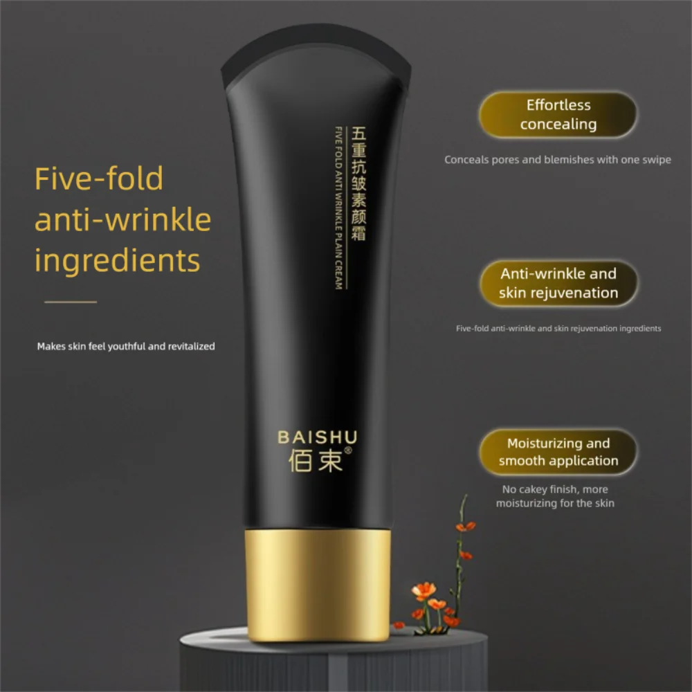 Natural Anti-Wrinkle Lazy Face Cream Moisturizing Brighten Isolation Cream Full Coverage Long Lasting BB Cream Makeup Base