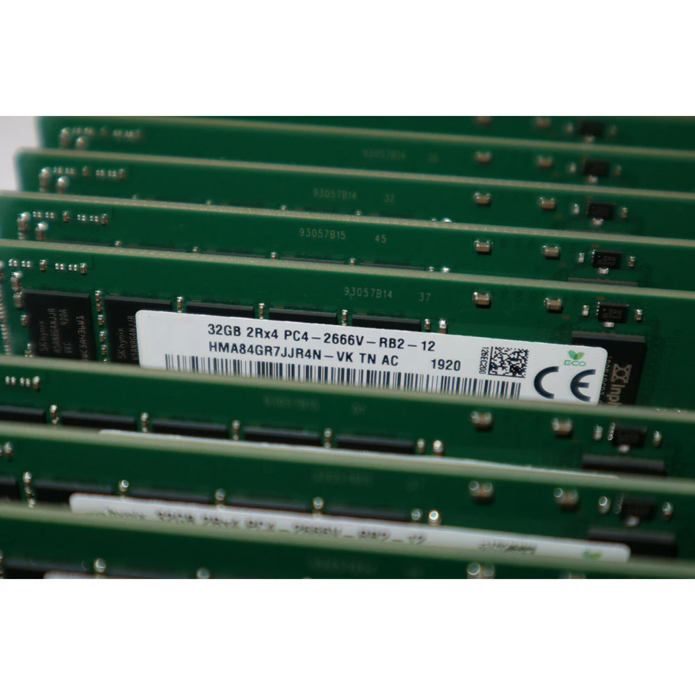 1 szt. RAM 32G 32GB 2RX4 PC4-2666V DDR4 ECC REG dla pamięci SK Hynix HMA84GR7JJR4N-VK