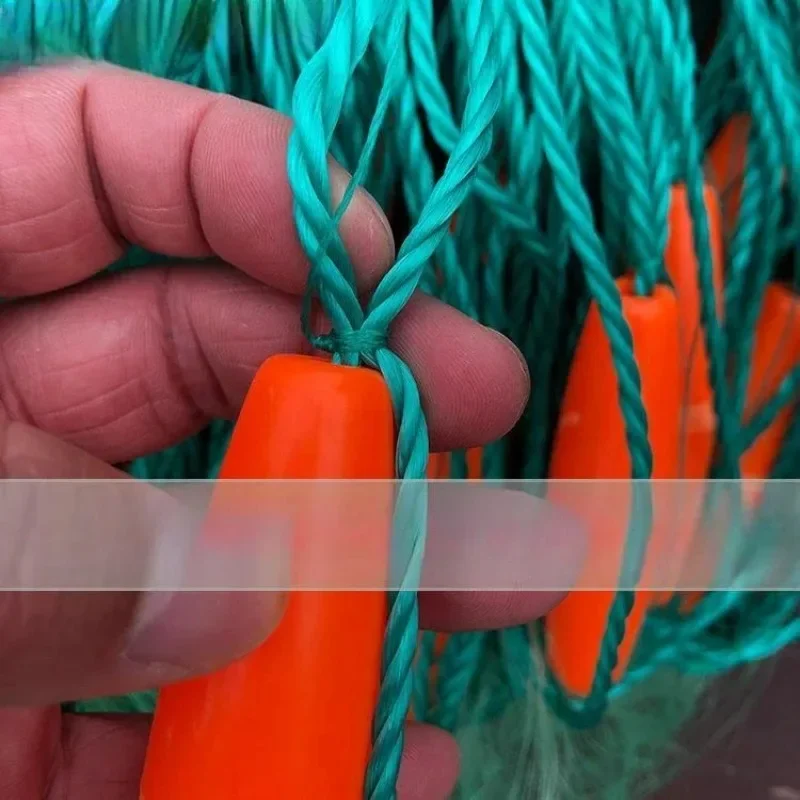 2024 Wholesale 3 Layers Sinking Green Silk Plastic Float 100m Length Fishing Nets