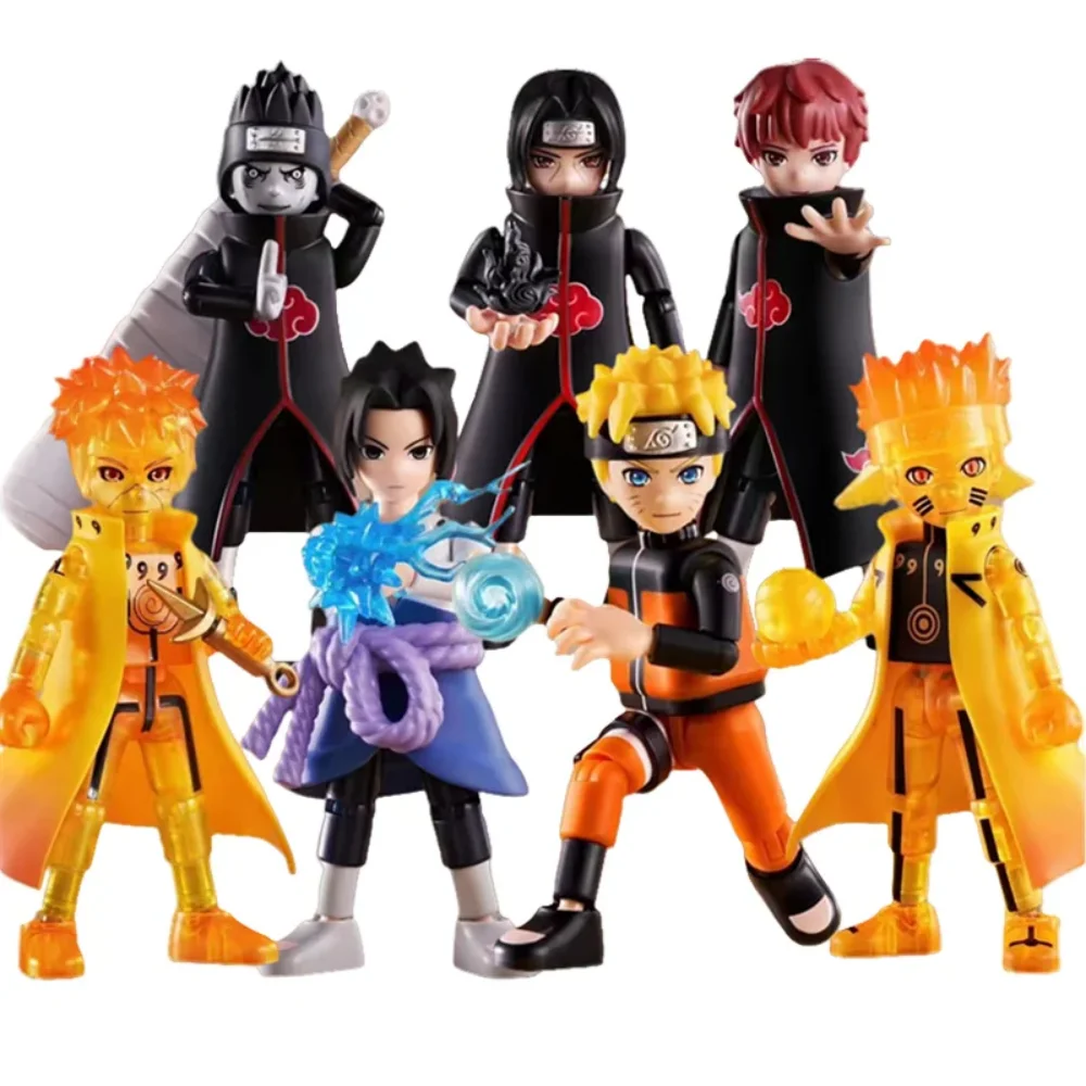 Blokees Naruto Action Figures Giocattolo FAI DA TE Uzumaki Uchiha Figurine Kakashi Mobile Splicing Giocattoli Jiraiya Cieco Scatola Regalo Di Compleanno Per Bambini