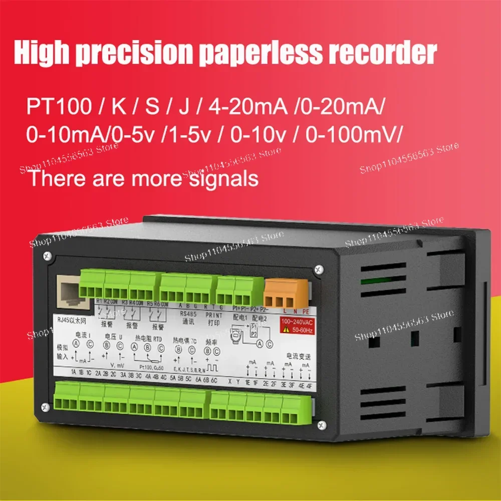 Smart Temperature Data Logger Pressure Humidity Current Voltage Trend Chart Data Report PT100 4-20mA Analog Signal Data Recorder