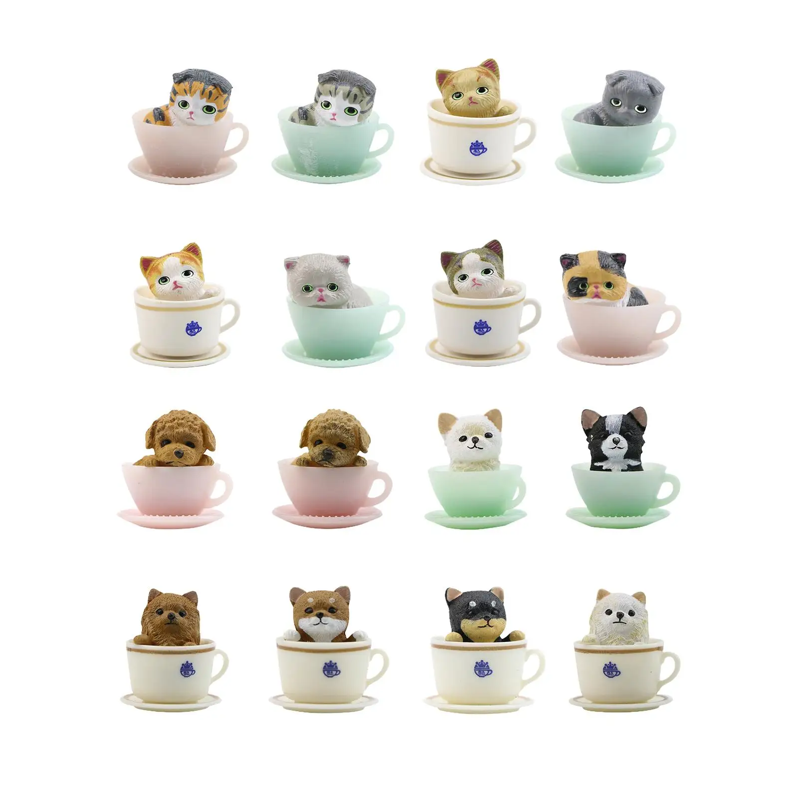 Animal Figurine Cup Animal Sculpture Lifelike Mini Animal Ornament Statue for