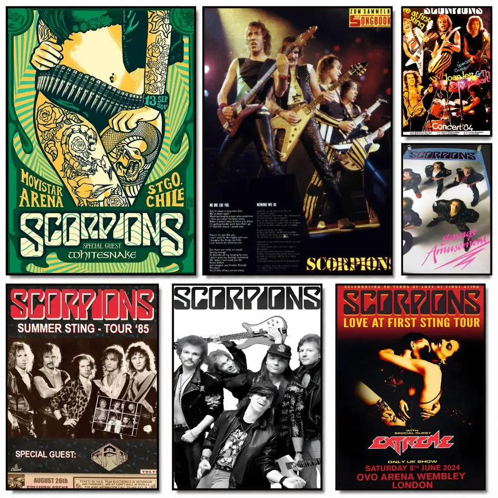 band S-Scorpions-S Poster Removable Wall Sticker for Home Cafe Bar Office Interior Decor