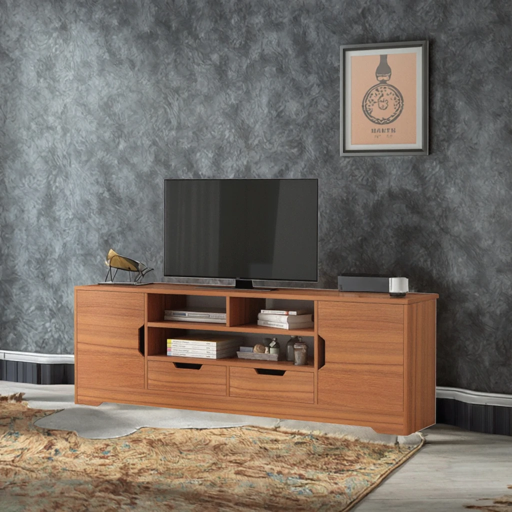 Nordic Wooden TV Cabinet Coffee Table Combination Set Modern Minimalist Extendable Adjustable Living Room Bedroom Home Furniture