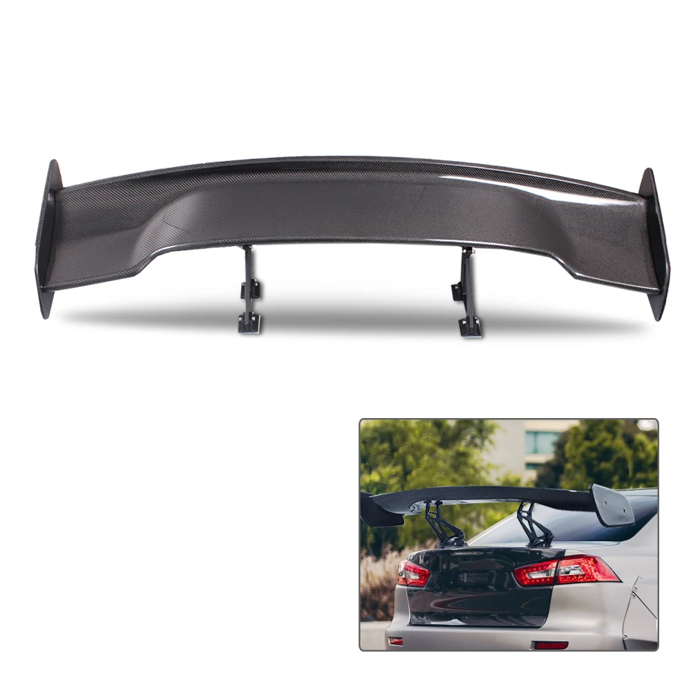 

Car Tail Exterior Trim ABS Spoilers GT Carbon Fiber Tail Wing Racing Sedan Common Universal Wings Car Styling