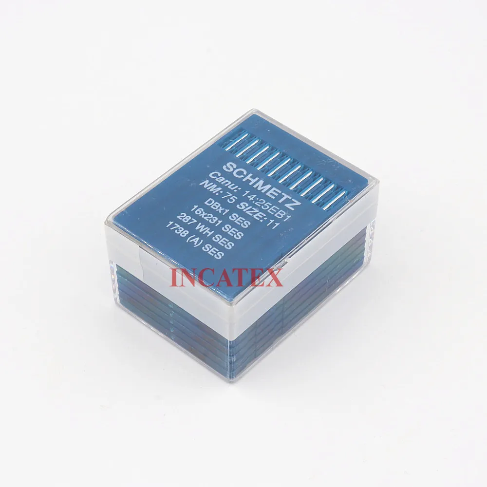 100 Pcs Genuine Schmetz Sewing Needle DBx1 SES 16x231 SES 287 WH SES 1738 (A) SES 65/9 70/10 75/11 For Industrial Sewing Machine