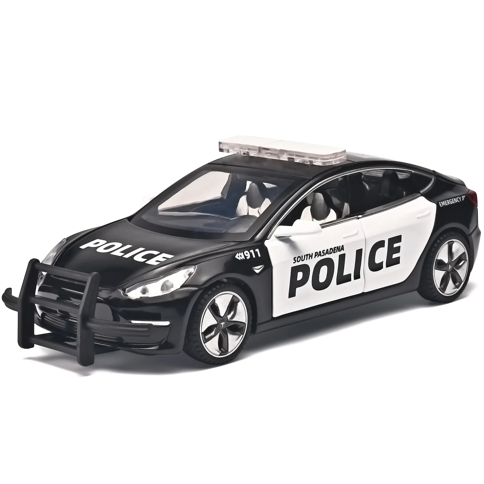 

1: 32 Tesla Model 3 Alloy Reversing Sound and Light Car Model Fire Interactive Toy Children's Gift Collection Decoration