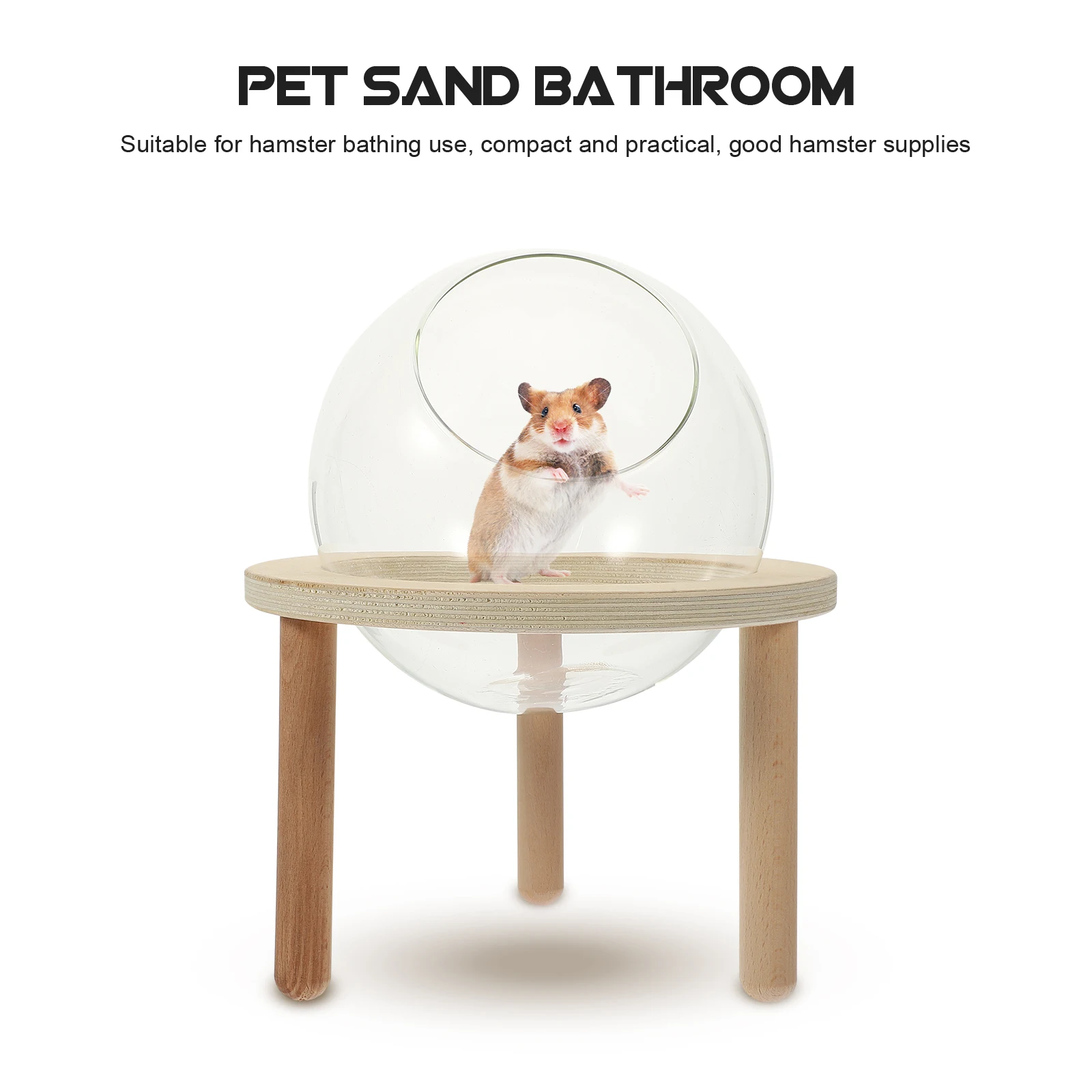 

Hamster Sand Bath Transparent Bathtub Sturdy Design Small Bath Container Pet Accessories Fun Nesting Resting Safe Harbor