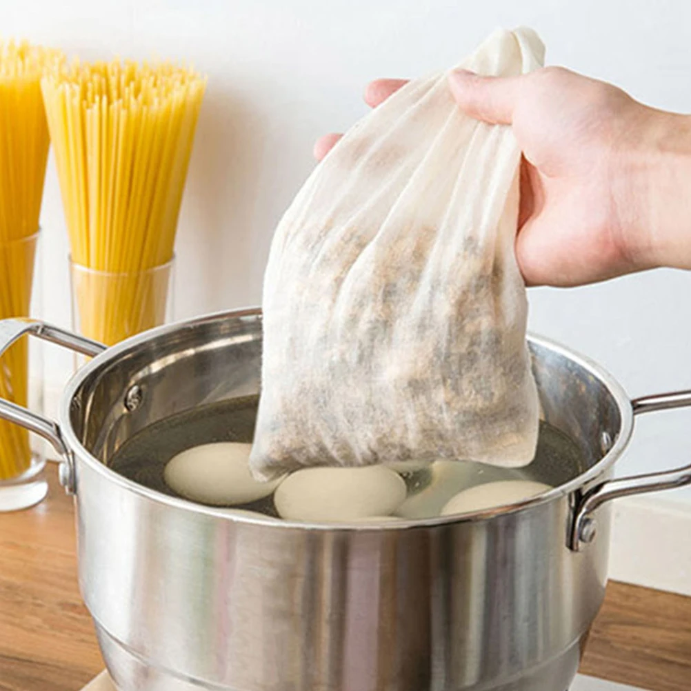 

55pcs Cotton Drawstring Filter Bags Reusable Strainer For Loose Tea Herbs Soup Coffee Brewing Household Travel Storage Multi