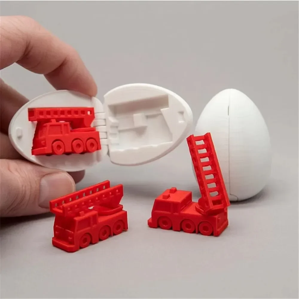 Excavator Egg Desk Decoration 3D Printing Mini Car Truck Home Decor for Kids Toy Funny Novelty Gift