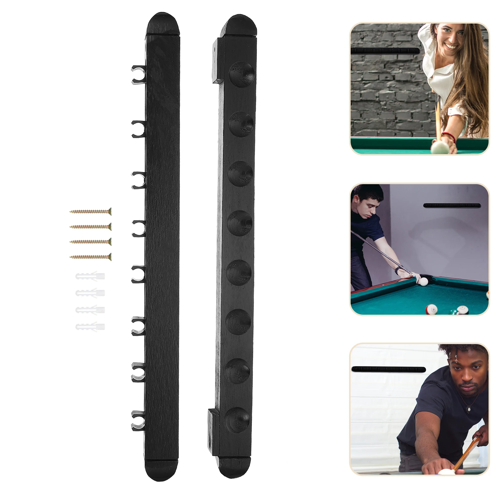 

Billiard Rack Cue Display Pool Stick Wall Mount Holder Metal Holders Pole Organizer