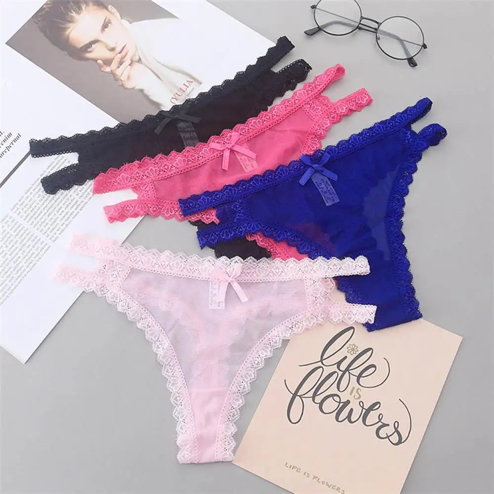 

Sexy Comfort G-String Woman Low Waist Thongs Underwear Lady Briefs Lace Panties