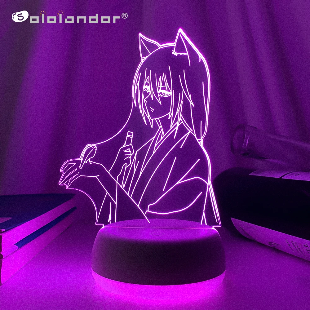 Akryl 3d lampa anime kamisama líbat tomoe pro ložnice dekorace noc lehký dětské narozeniny dar pokoj psací stůl LED lehký manga tomoe