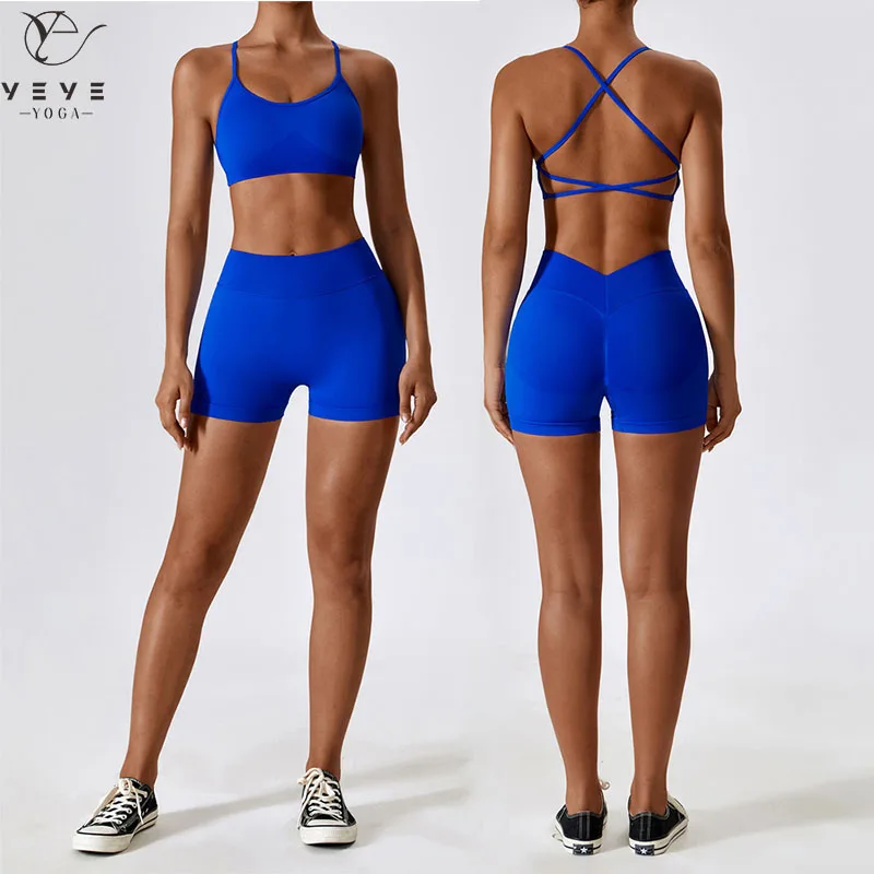 

Seamless Yoga Suit for Women, Quick-Drying Sportswear, Gym Shorts Set, Running Tracksuit, Fitness Clothing, 2Pcs 7137