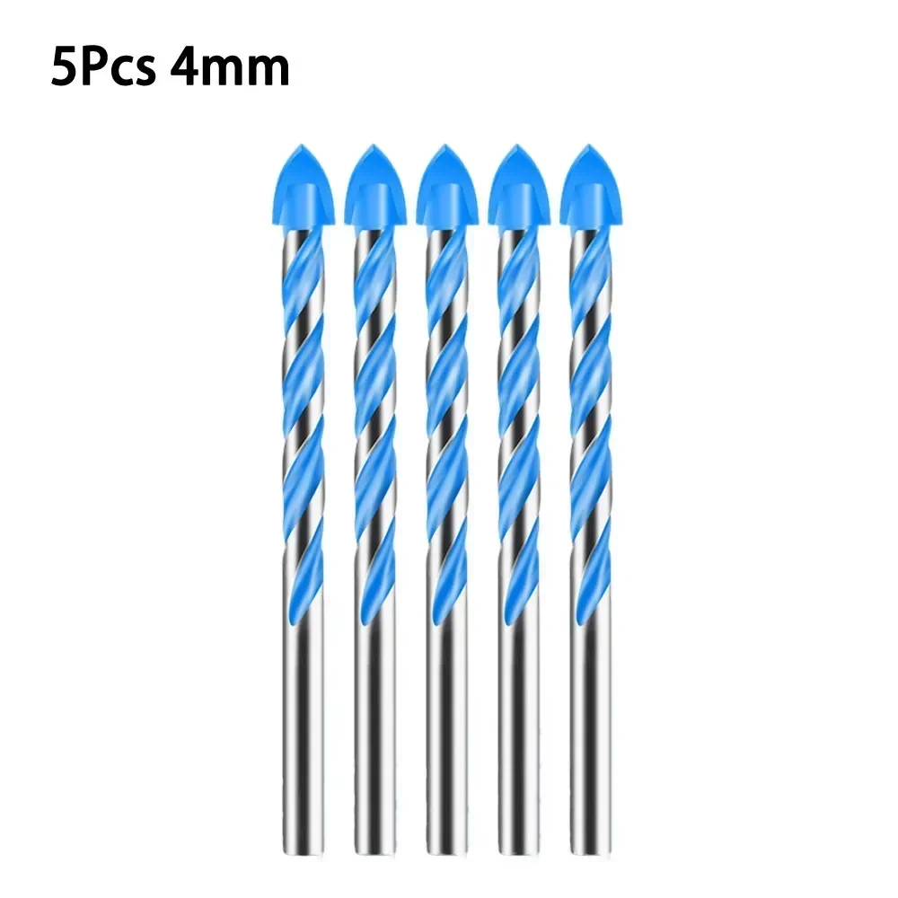 5pcs Drill Bit Marble Triangle Blue Ceramic Drilling Glass Drill Bits Carbide Cemented Carbide Protable Useful