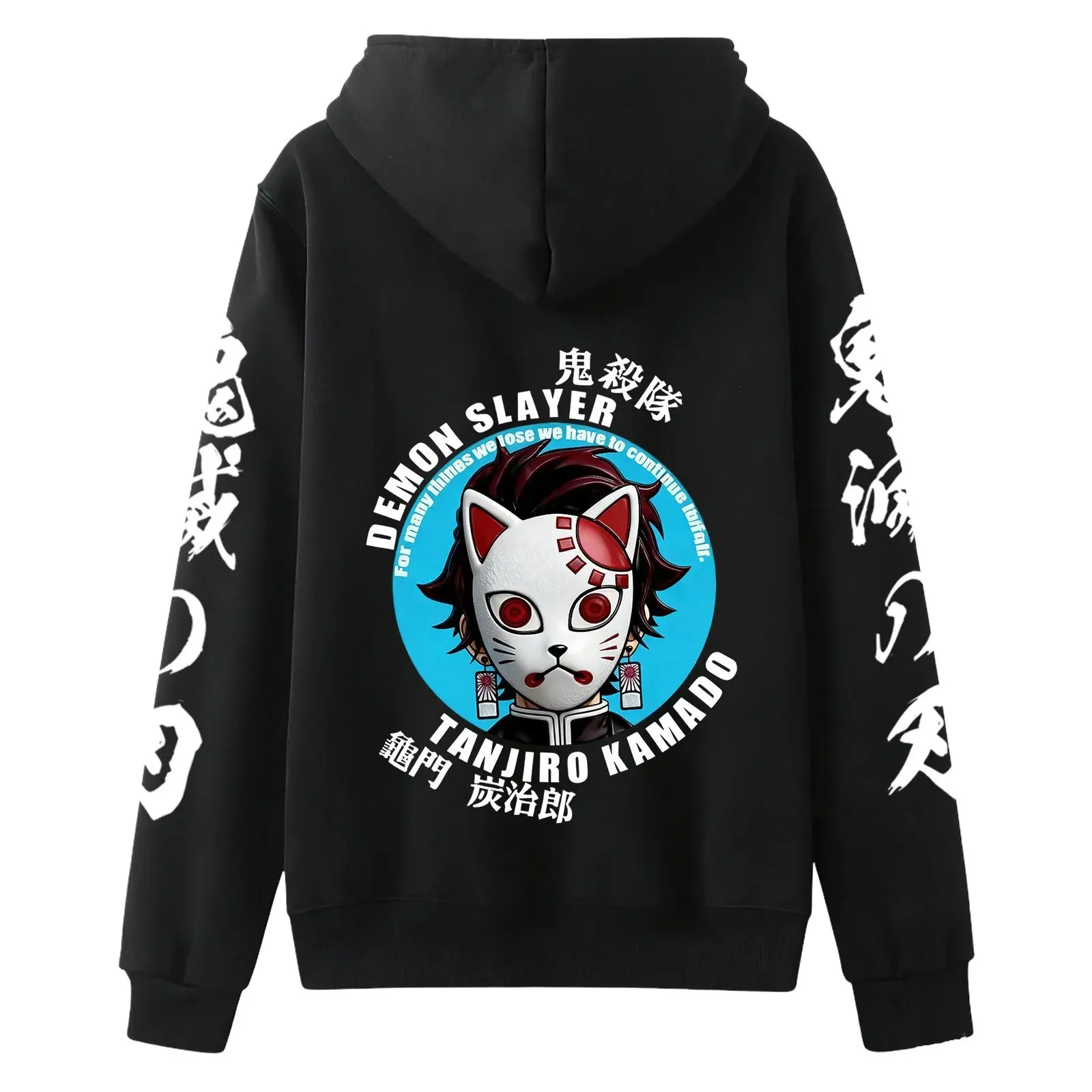 شيطان القاتل أنيمي هوديي زمم سترة Nezuko Tanjiro طباعة الرجال النساء بلوزة غير رسمية الشارع الشهير 2026 الخريف الشتاء تأثيري #2