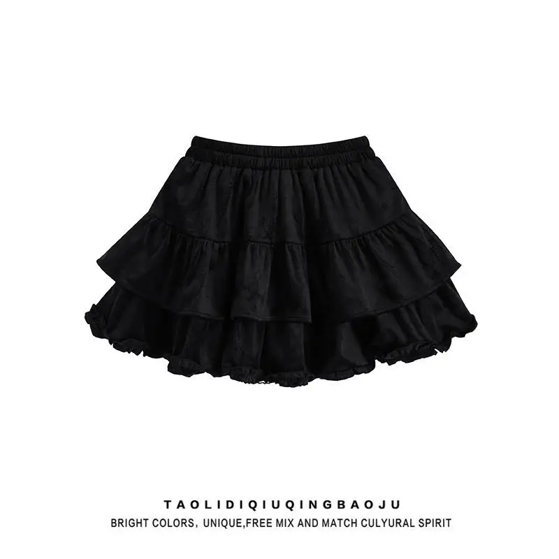 Mini jupe taille haute demi-corps pour femme, jupe courte trapèze, plissée, irrégulière, moelleuse, mince, mode décontractée coréenne, vêtements