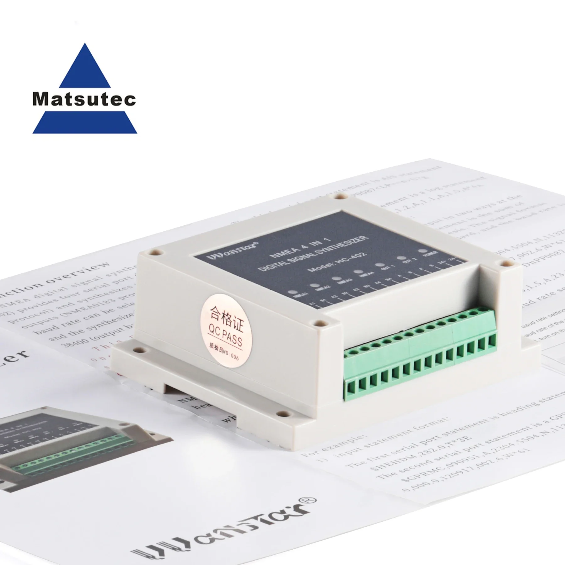 Matsutec HC-402 NMEA Multiplexer NMEA مُركِّب الإشارات الرقمية 4 في 1، مدخل 4 قنوات NMEA0183، مخرج 1 قناة NMEA0183.